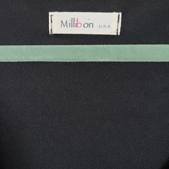 Black Lace Dress w/ Elegant Bell Sleeves Millibon USA Size Large - Picture 11 of 12